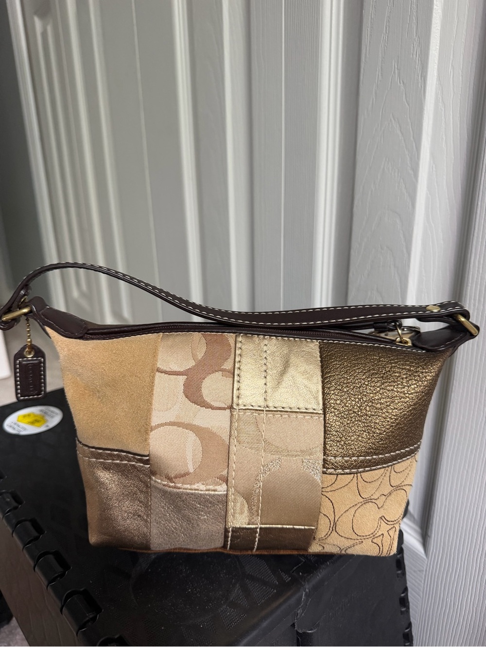 Coach Patchwork Metallic Mini Purse - Picture 3 of 8